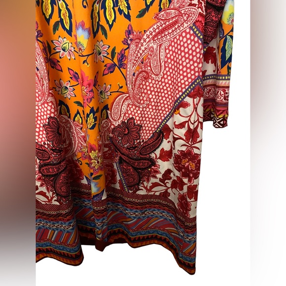 Hale Bob Mid-Length Multicolored V-Neck Dress Woman’s Size S - Picture 3 of 10